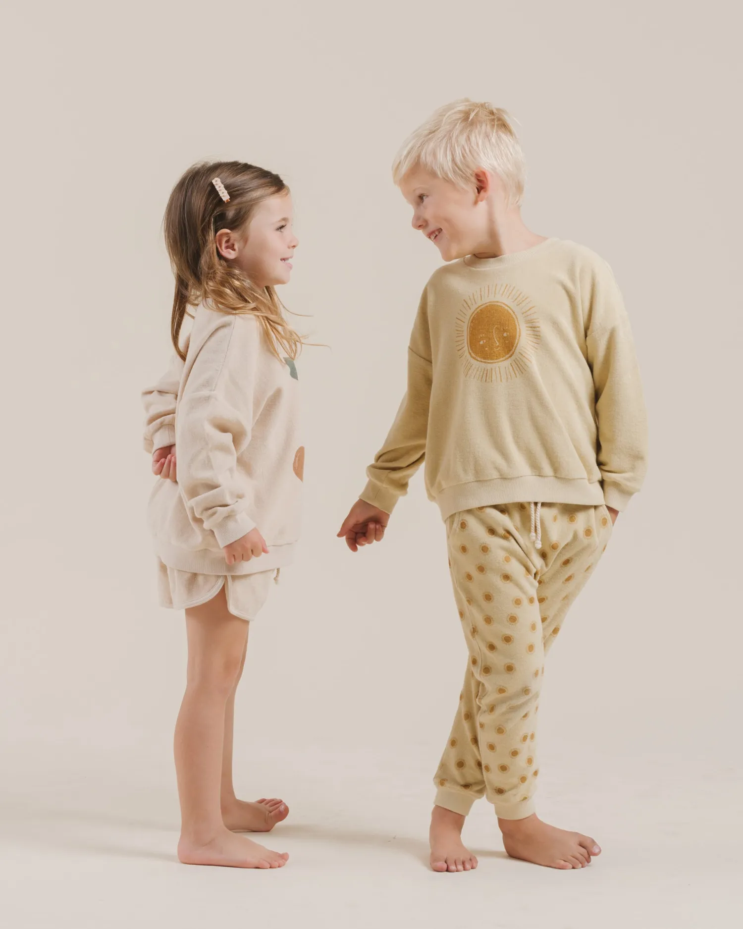 Rylee And Cru Hoodies>Rylee + Cru Terry Crewneck Sun Pullover