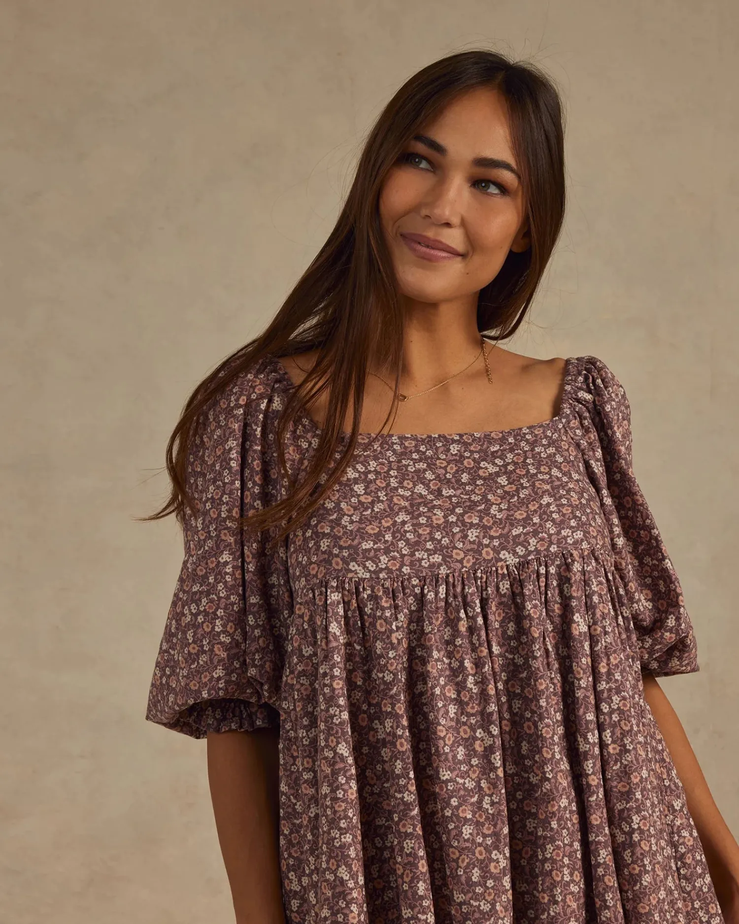 Rylee And Cru Face Masks>Rylee + Cru Women Naomi Dress | Plum Floral