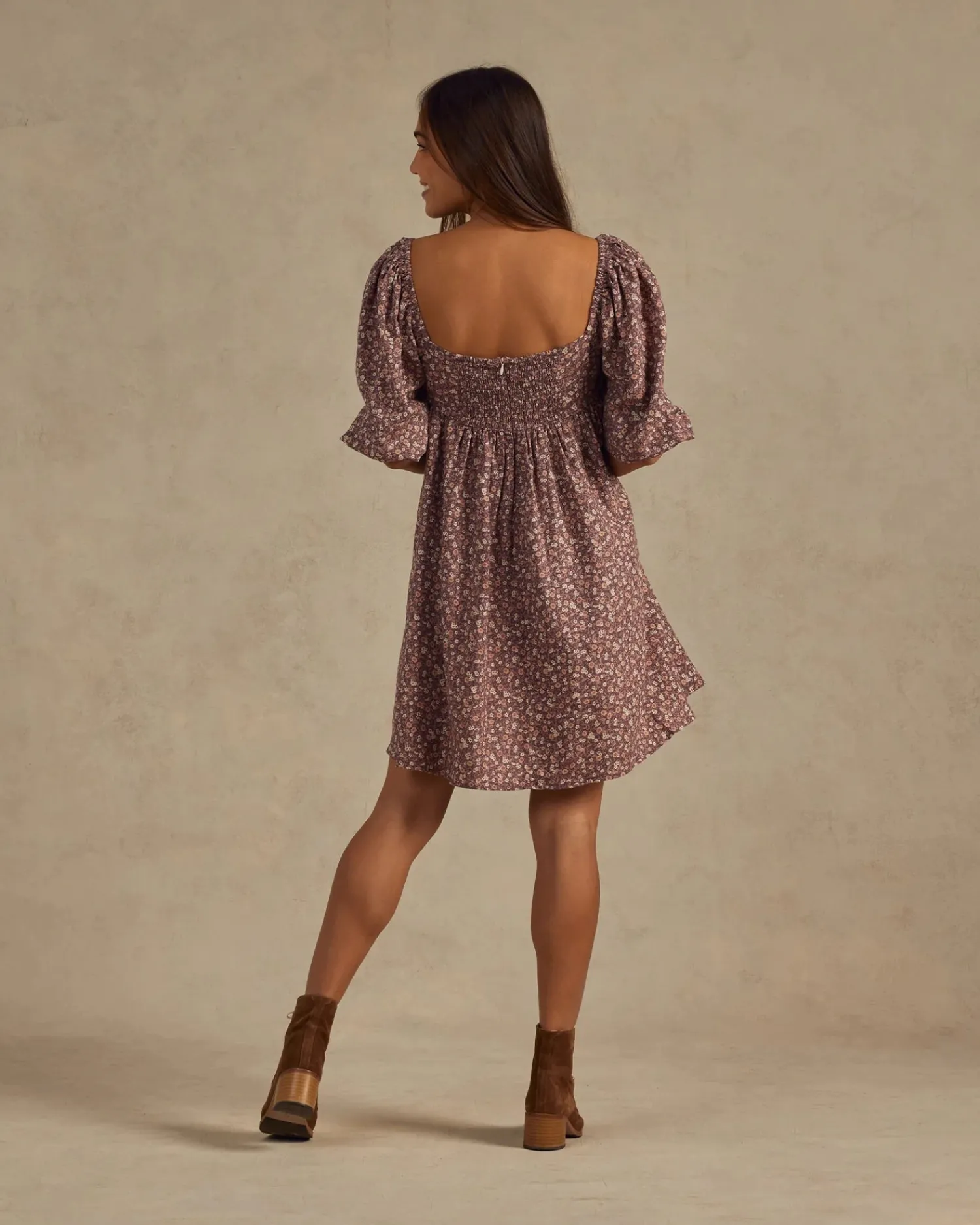 Rylee And Cru Face Masks>Rylee + Cru Women Naomi Dress | Plum Floral
