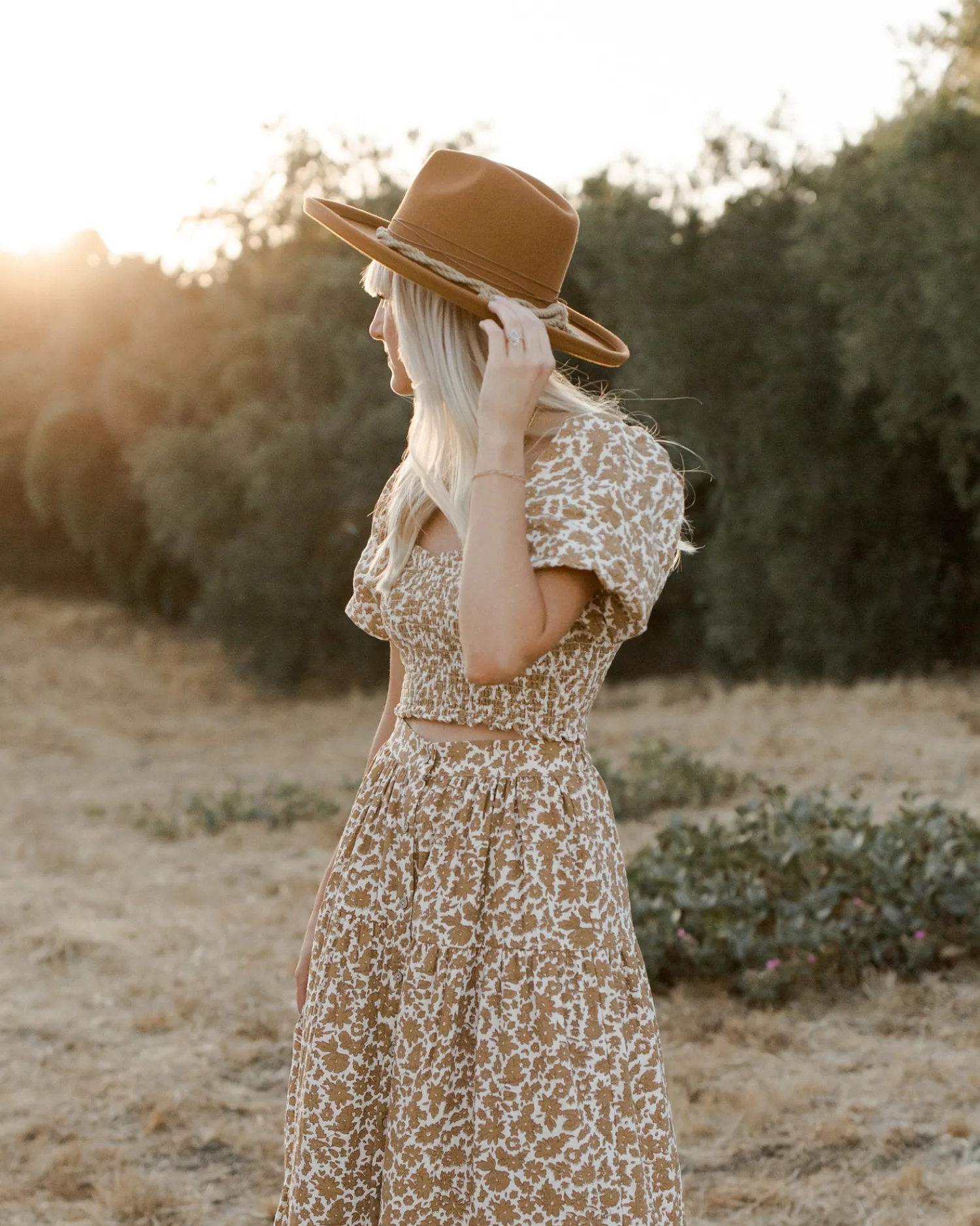 Rylee And Cru Face Masks>Rylee + Cru Women Trixie Top | Gold Gardens