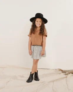 Rylee And Cru Dresses> Button Front Mini Skirt Railroad Stripe