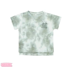Rylee And Cru T Shirts> Raw Edge Tee Aqua Tie Dye