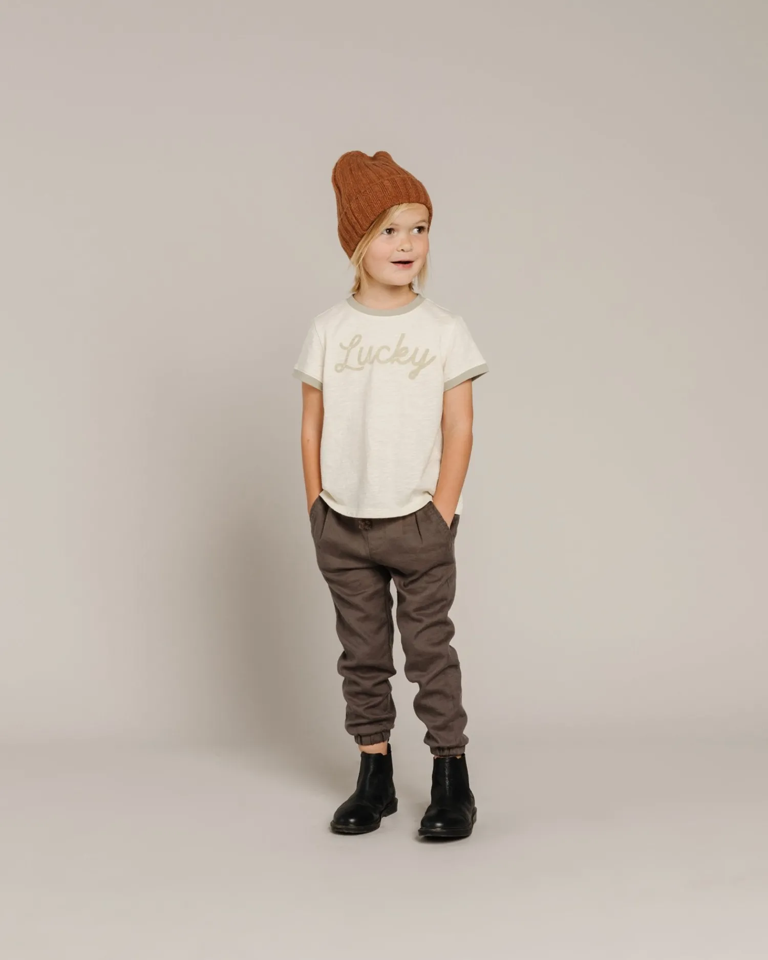 Rylee And Cru Long Sleeve T Shirts> Ringer Tee Lucky