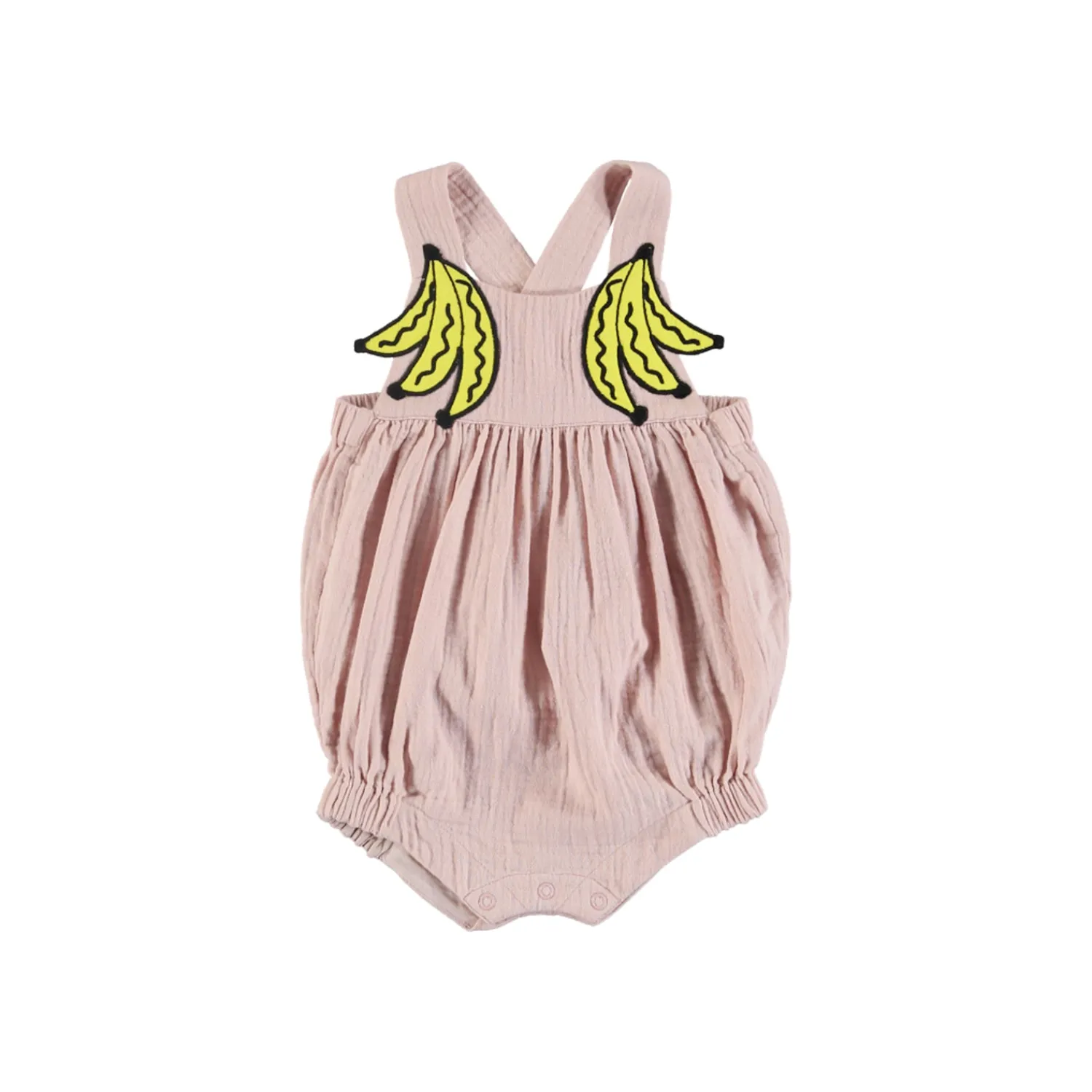 Stella McCarney Kids Onesies>Stella Mccartney Kids Baby Girl Banana Patch Powder Pink Onesie