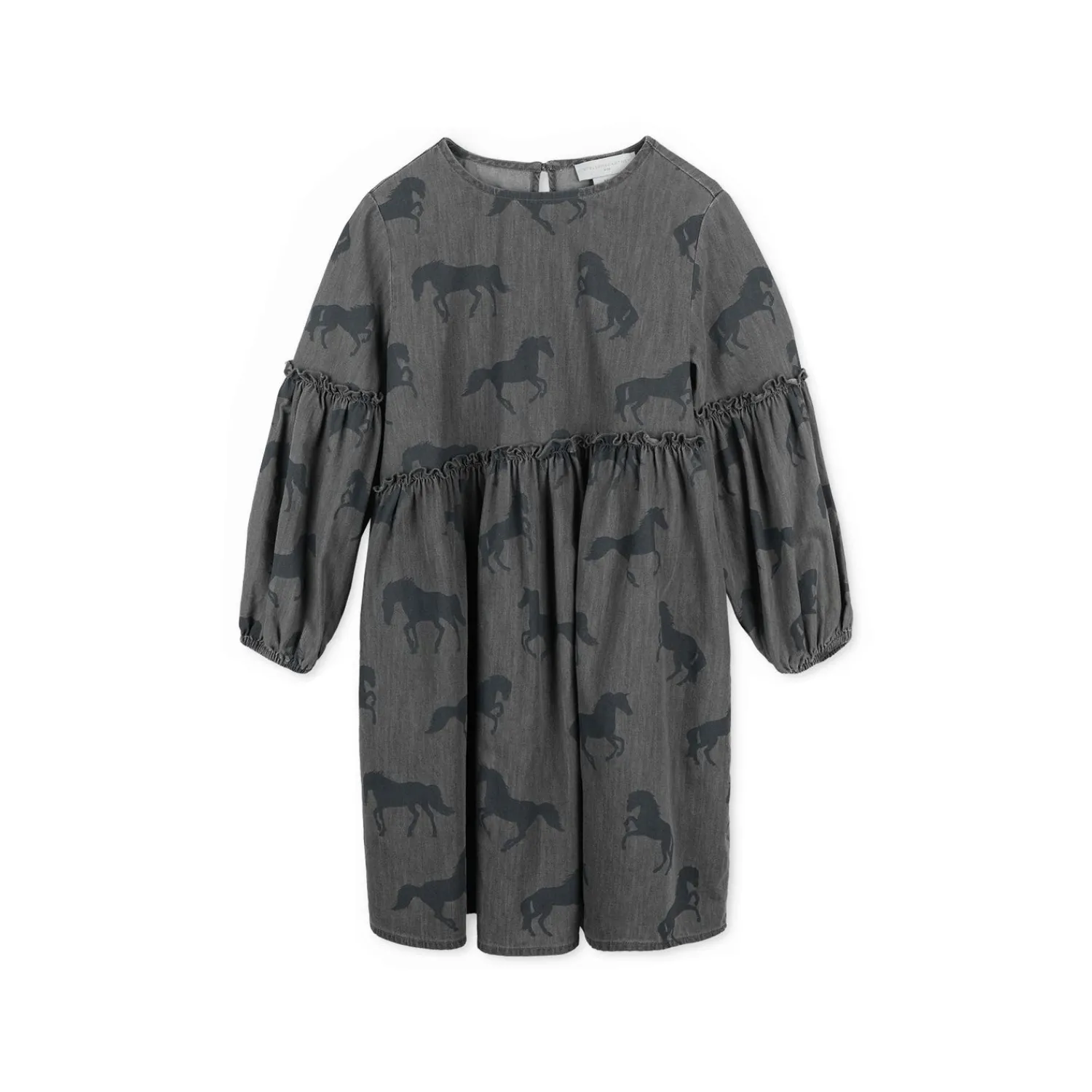 Stella McCarney Kids Overalls & Jumpsuits>Stella Mccartney Kids Bleached Horses Chambray Dress