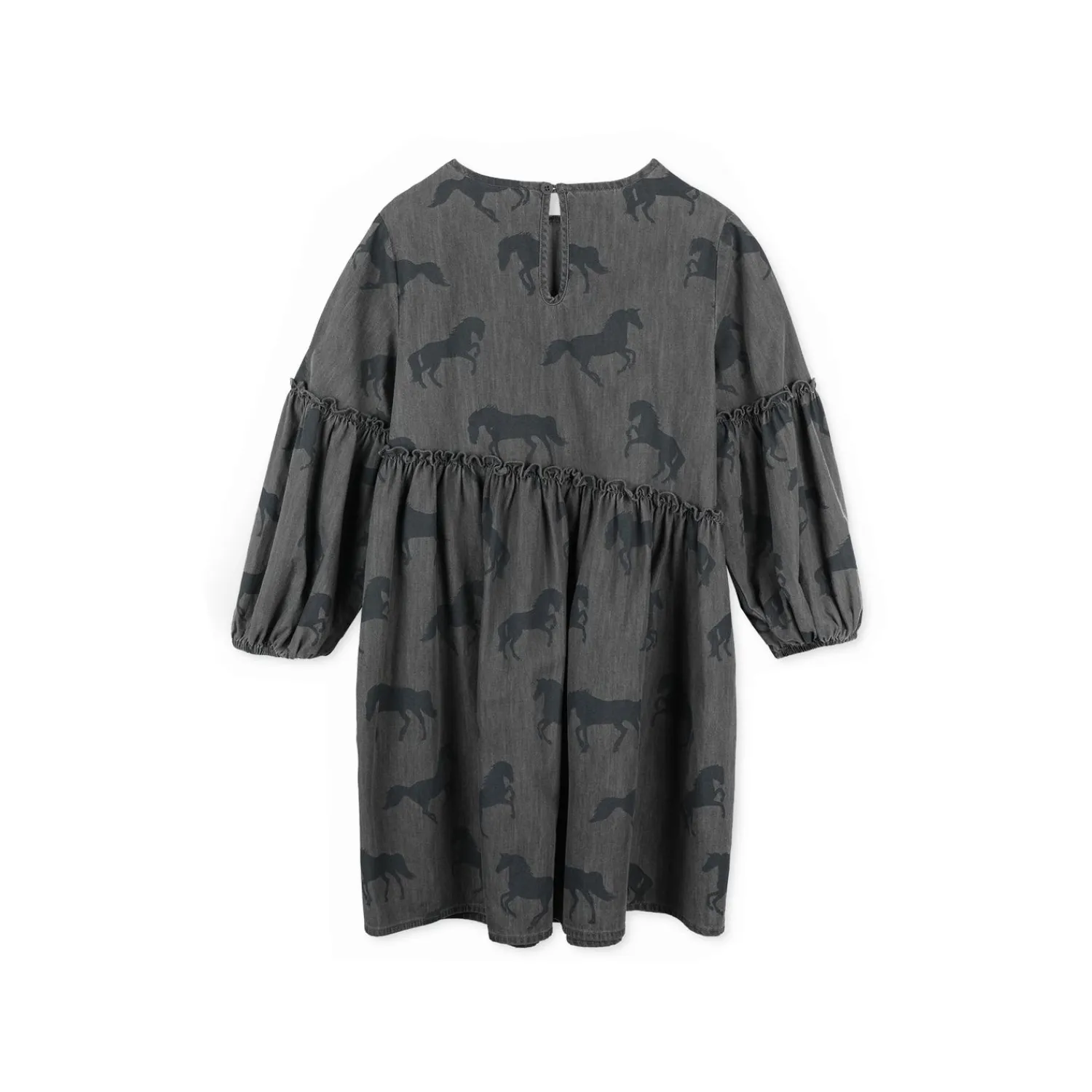 Stella McCarney Kids Overalls & Jumpsuits>Stella Mccartney Kids Bleached Horses Chambray Dress