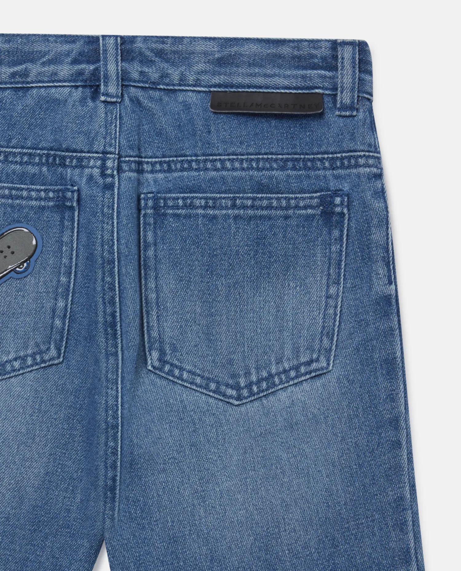Stella McCarney Kids Shorts>Stella Mccartney Kids Boy Skate Badges Denim Shorts