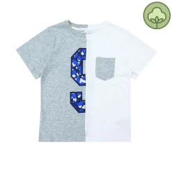 Stella McCarney Kids T Shirts>Stella Mccartney Kids Boys Logo Sport Colorblock Tee