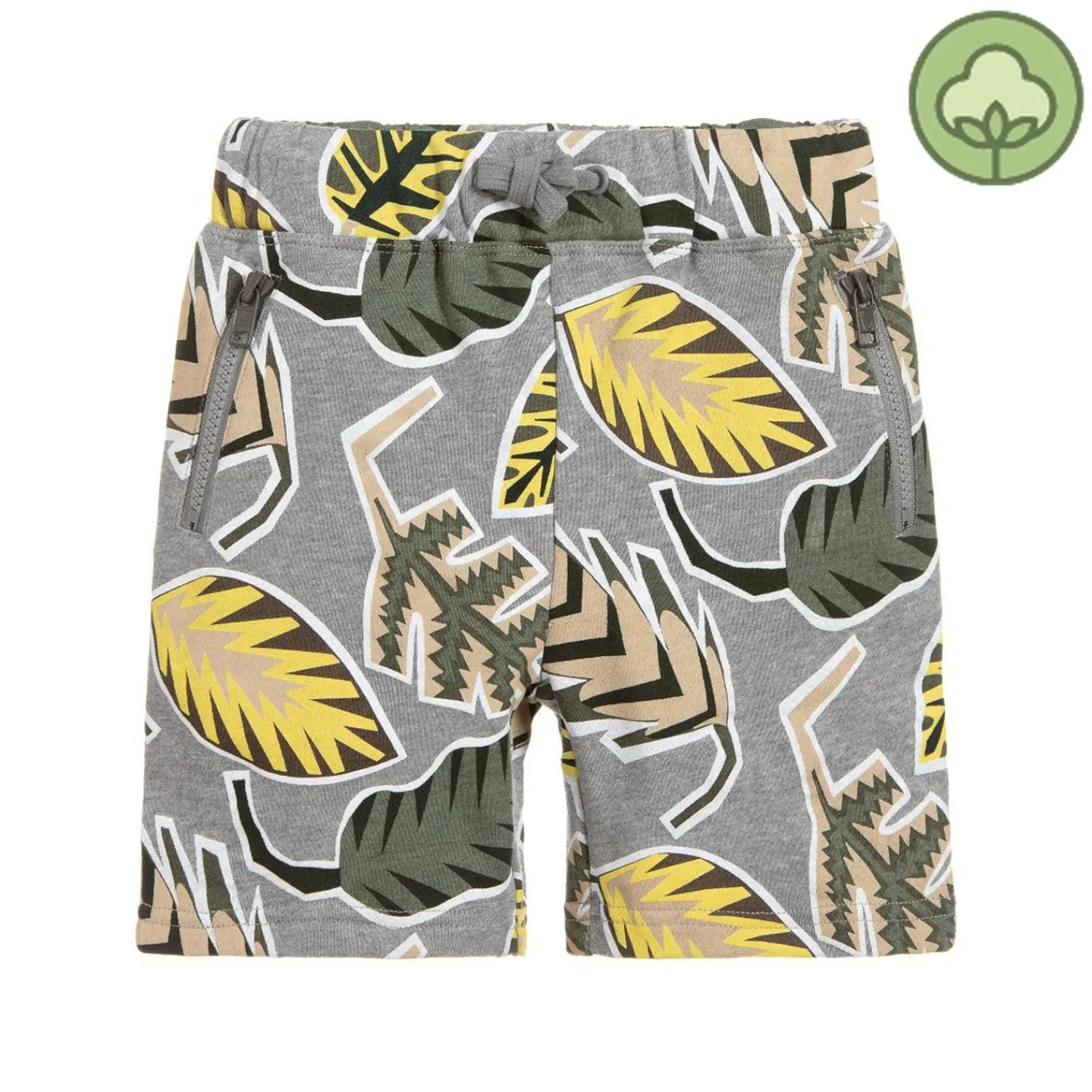Stella McCarney Kids Shorts>Stella Mccartney Kids Boys Palm Leaf Fleece Shorts