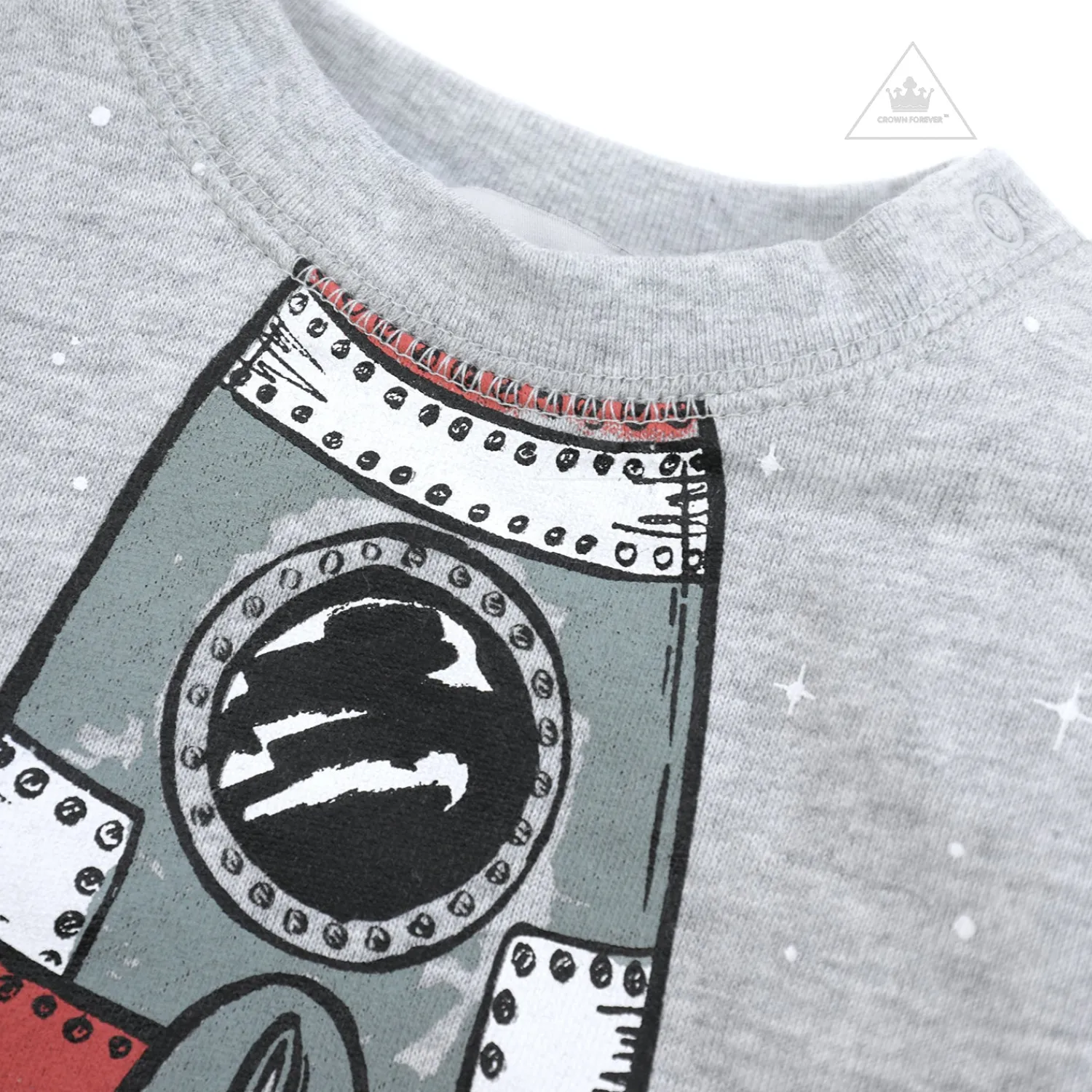 Stella McCarney Kids Sweatshirts>Stella Mccartney Kids Boy Big Space Shuttle Sweatshirt Grey