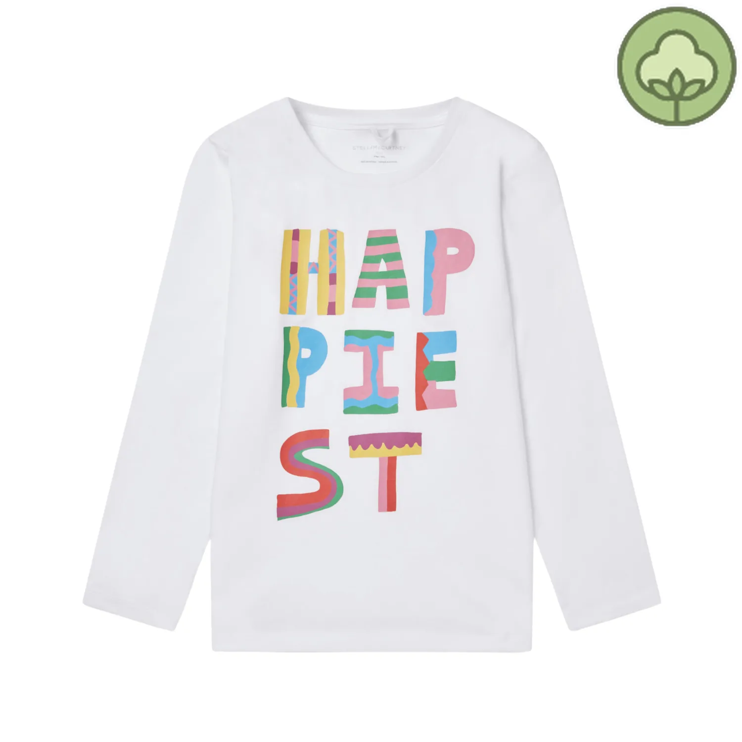 Stella McCarney Kids Blouses>Stella Mccartney Kids Happiest Cotton Long Sleeve T Shirt