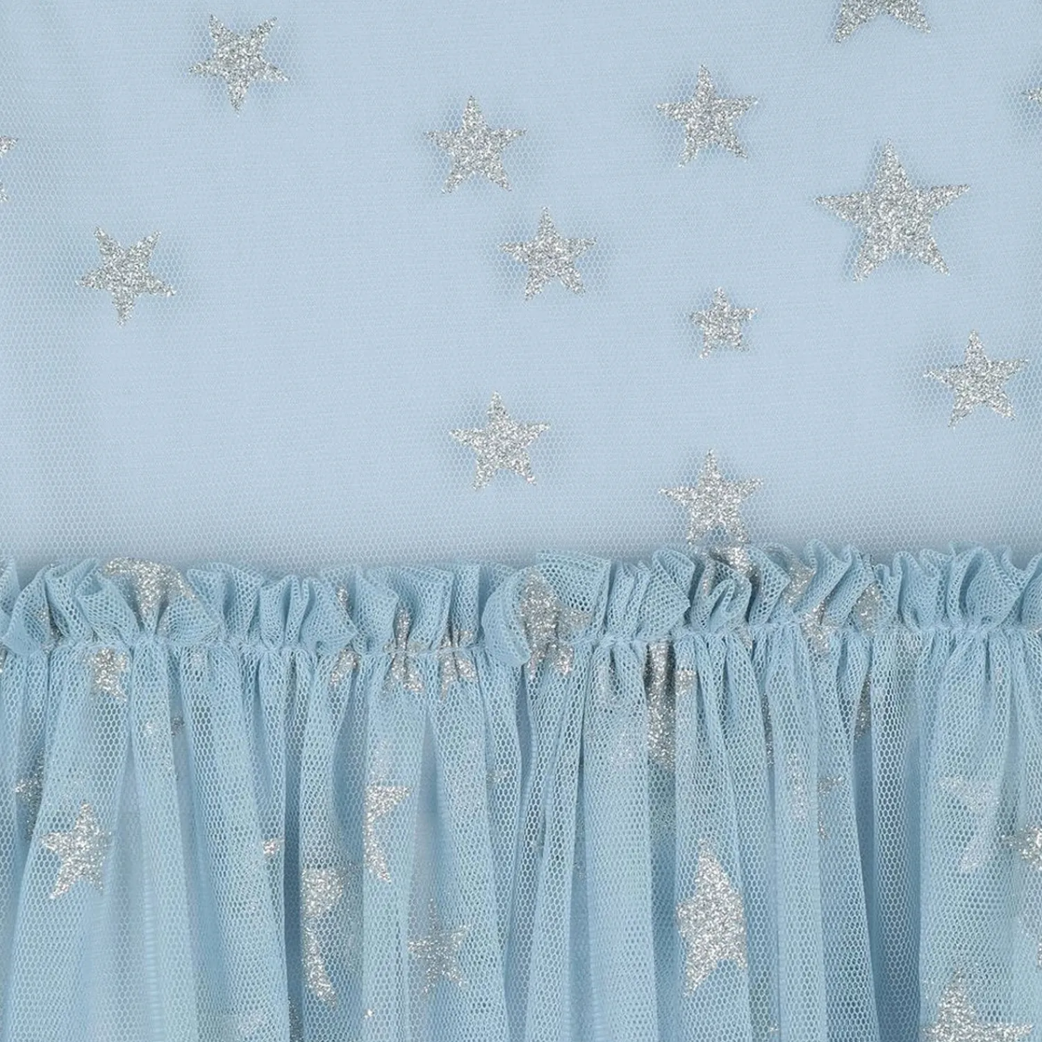 Stella McCarney Kids Overalls & Jumpsuits>Stella Mccartney Kids Silver Stars Tulle Dress