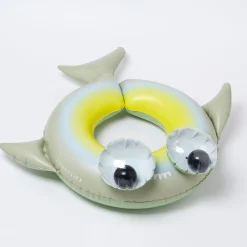 SUNNYLIFE Face Masks> Kiddy Pool Ring Shark Tribe