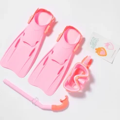 SUNNYLIFE Face Masks> Kids Dive Set Medium Sea Seeker Strawberry