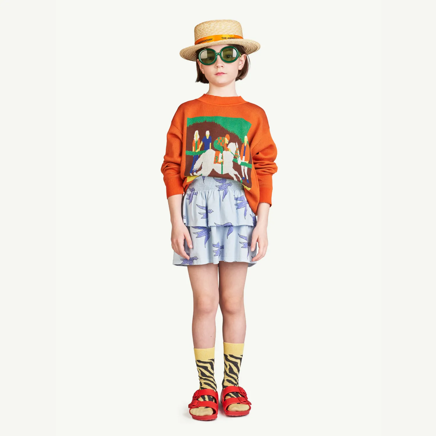 The Animals Observatory Dresses> Blue Birds Kiwi Skirt
