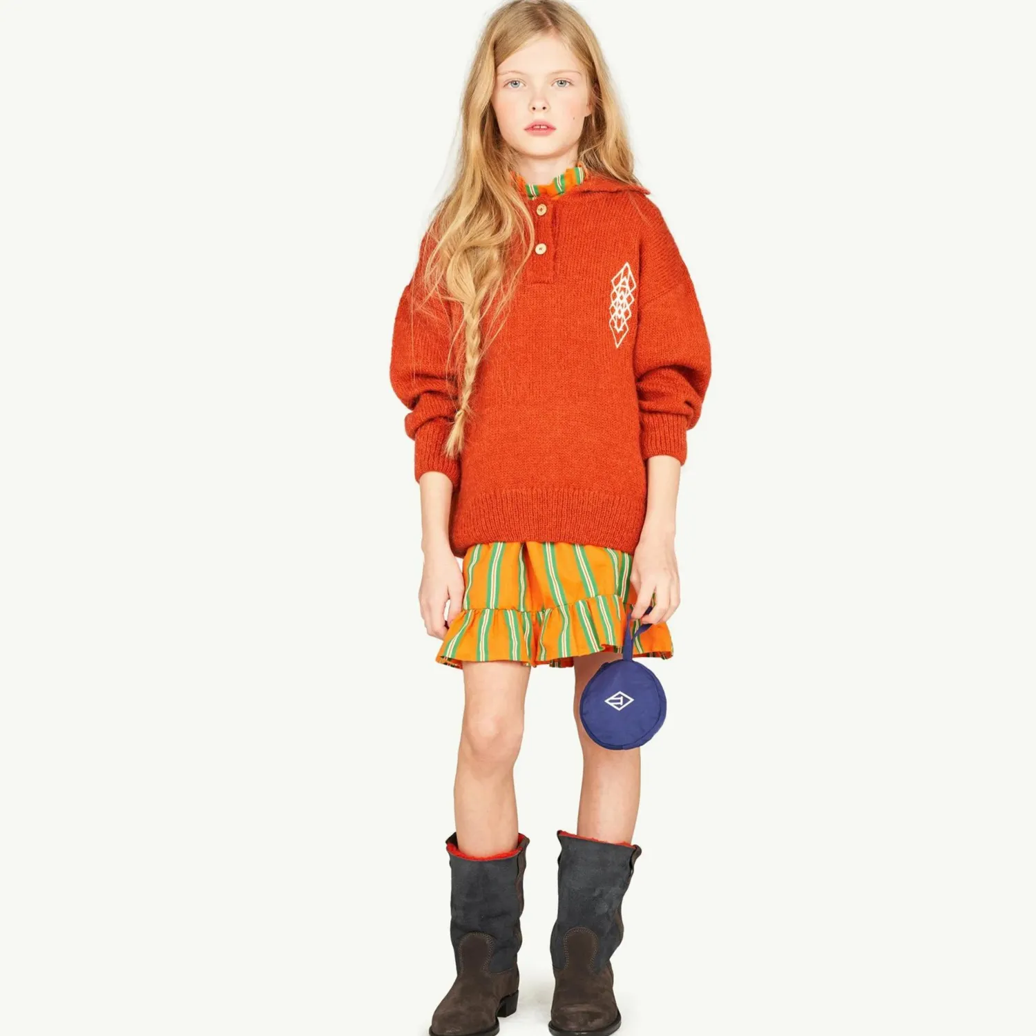 The Animals Observatory Face Masks> Deep Orange Raven Sweater