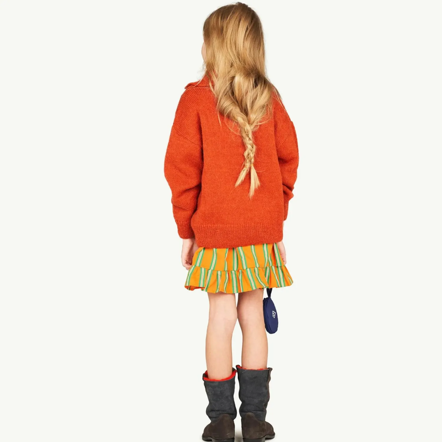 The Animals Observatory Face Masks> Deep Orange Raven Sweater