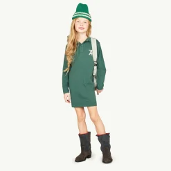 The Animals Observatory Overalls & Jumpsuits> Dark Green Dragon Dress