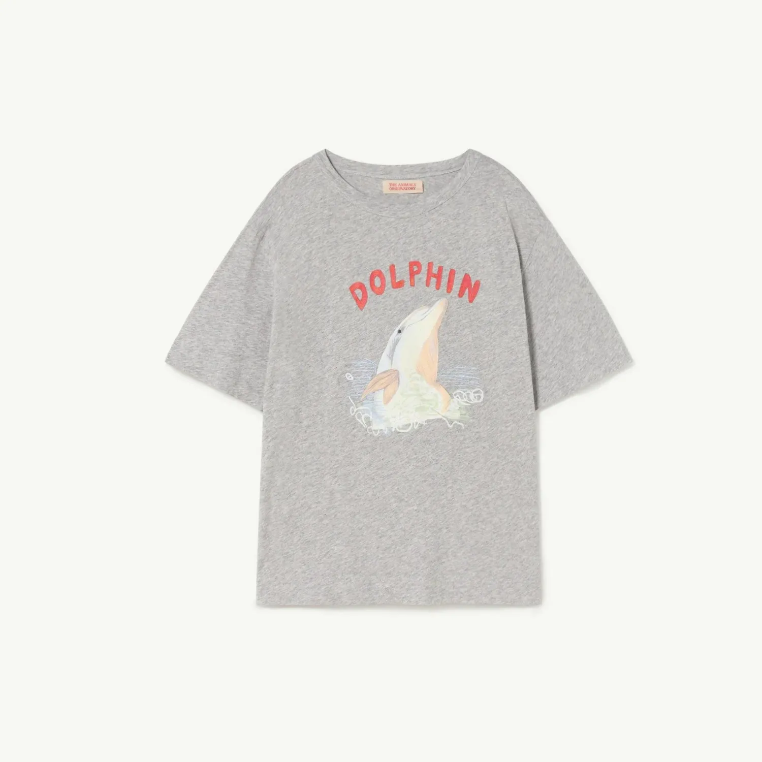 The Animals Observatory Long Sleeve T Shirts> Gray Rooster Dolphin Oversize T-Shirt