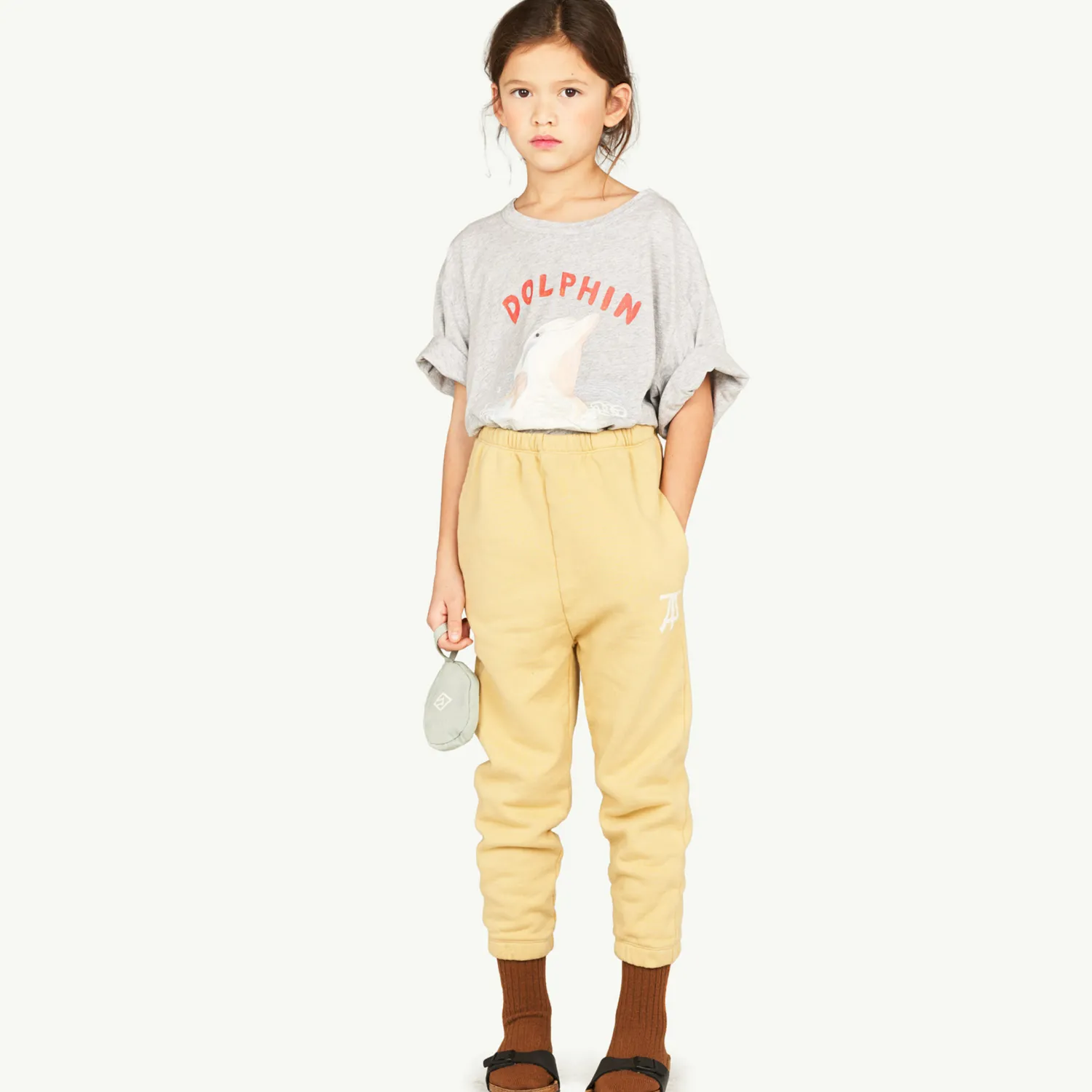 The Animals Observatory Long Sleeve T Shirts> Gray Rooster Dolphin Oversize T-Shirt