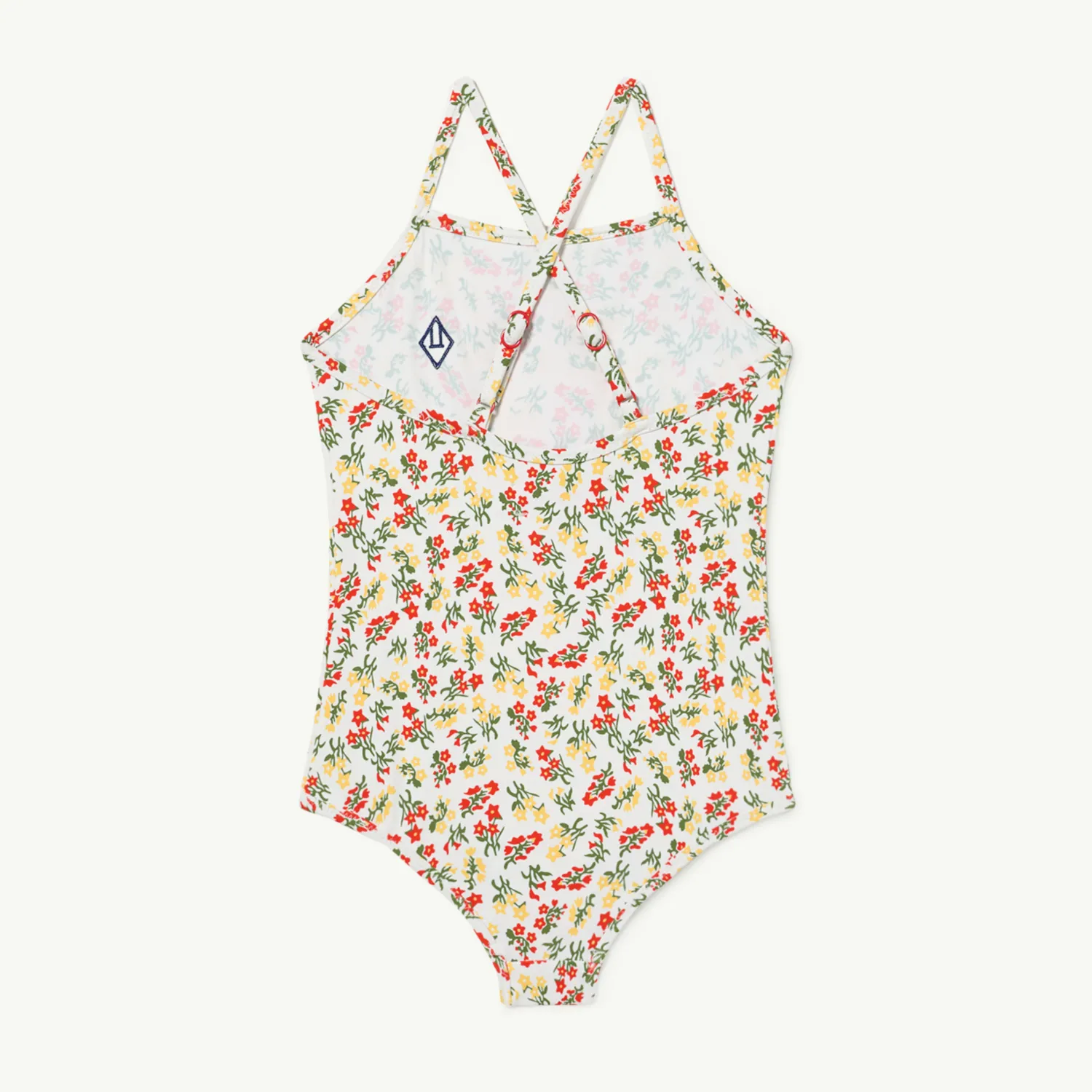 The Animals Observatory Face Masks> Girls White Floral Swimsuit (Upf50+)