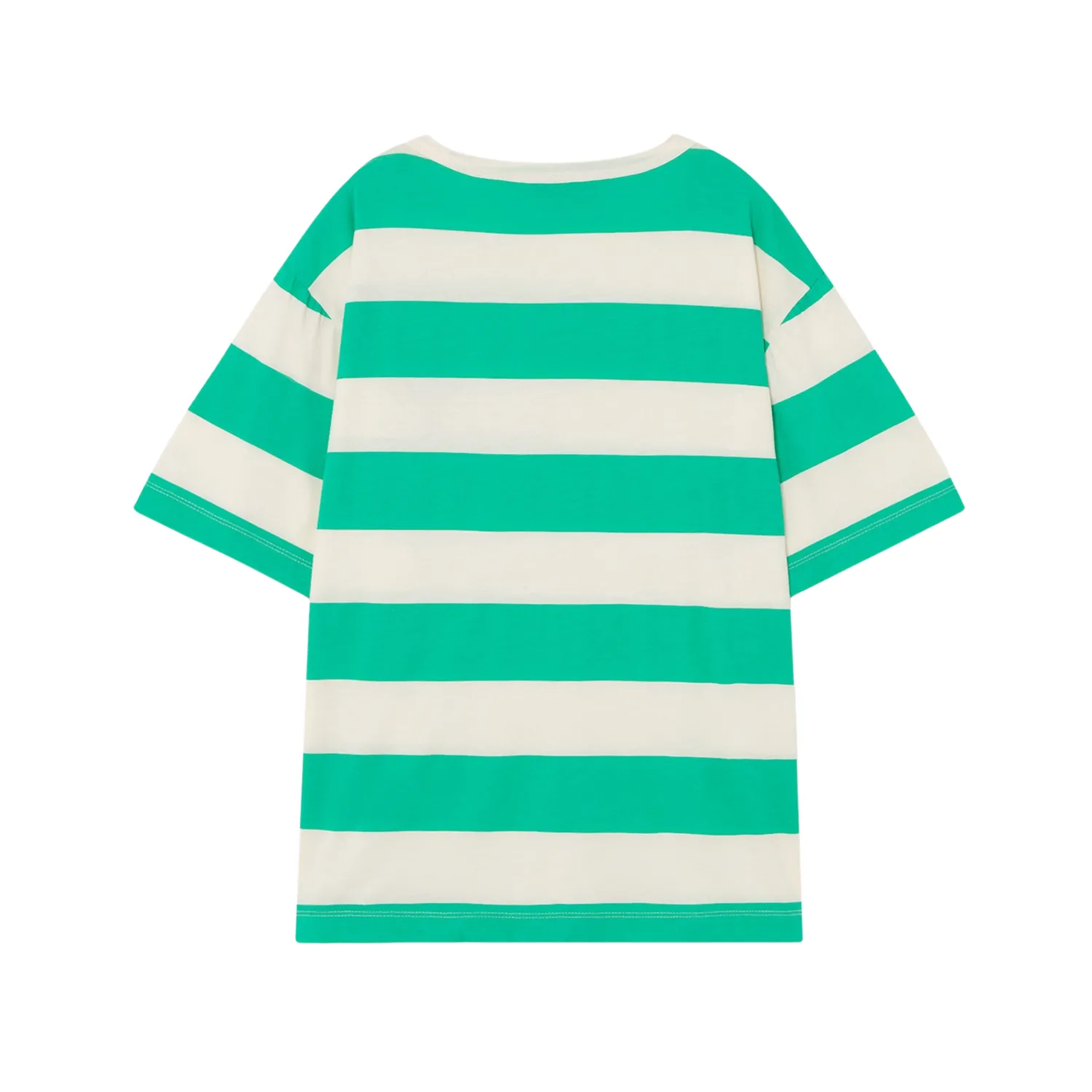 The Animals Observatory Long Sleeve T Shirts> Green Stripes Rooster Oversize T-Shirt