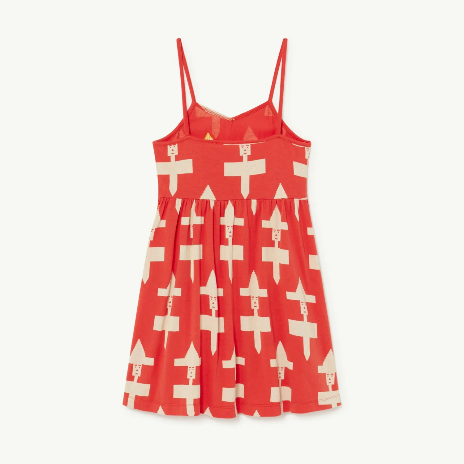 The Animals Observatory Overalls & Jumpsuits> Red Geometrical Otter Dress