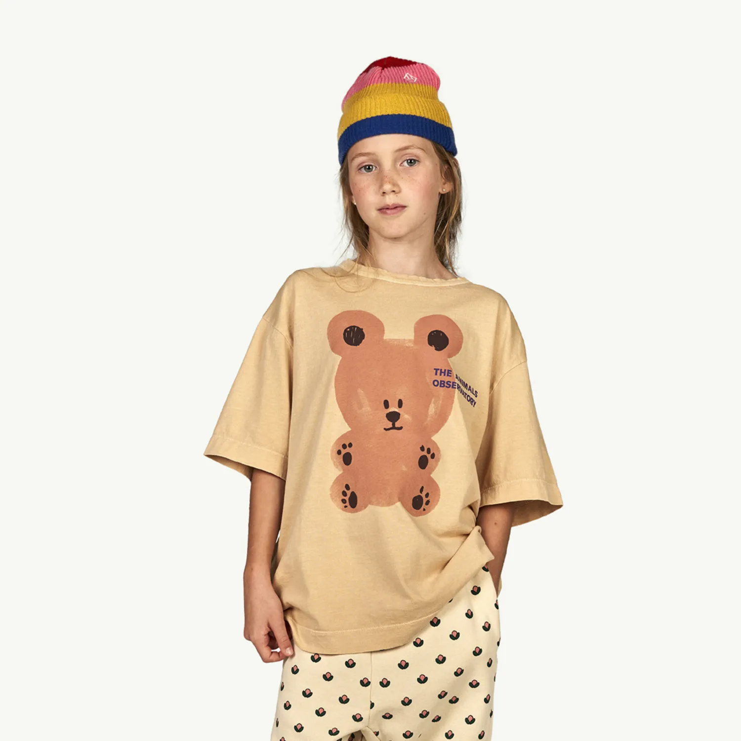 The Animals Observatory Long Sleeve T Shirts> Rooster Oversized T Shirt Brown Bear