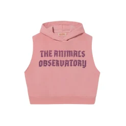 The Animals Observatory Hoodies> Whale Sweatshirts Vest Pink