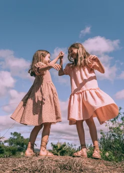 The New Society Overalls & Jumpsuits> Arlette Dress Caramel Check