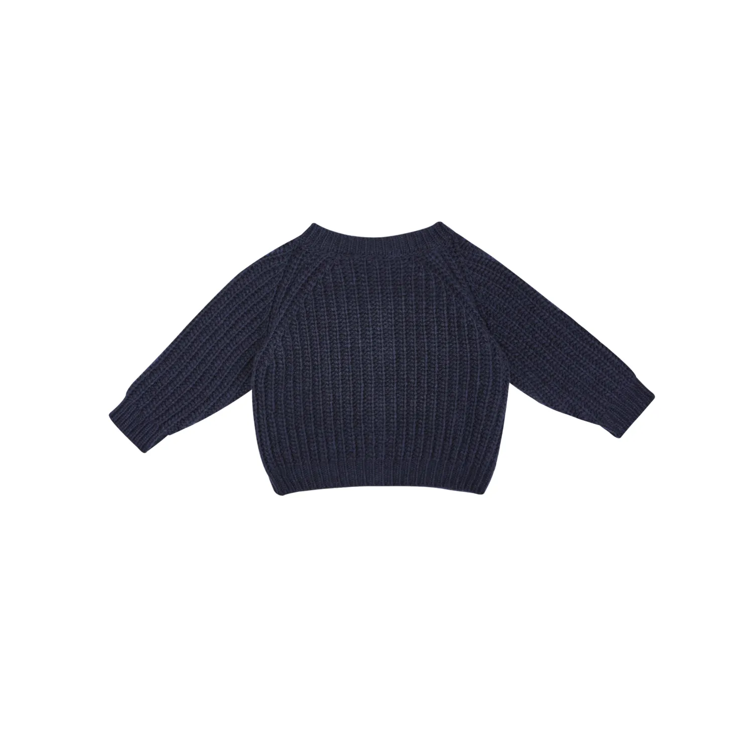The New Society Cardigans> Easy Rib Baby Cardigan Navy