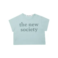 The New Society T Shirts> Logo Print Baby Tee Nebbia