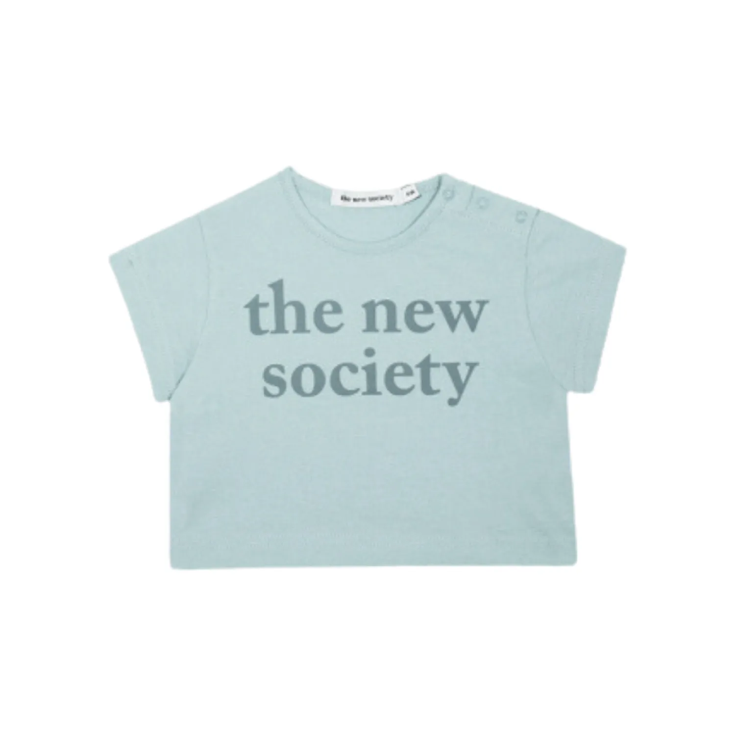 The New Society T Shirts> Logo Print Baby Tee Nebbia