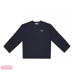 The New Society Blouses> Long Sleeve Tee Navy