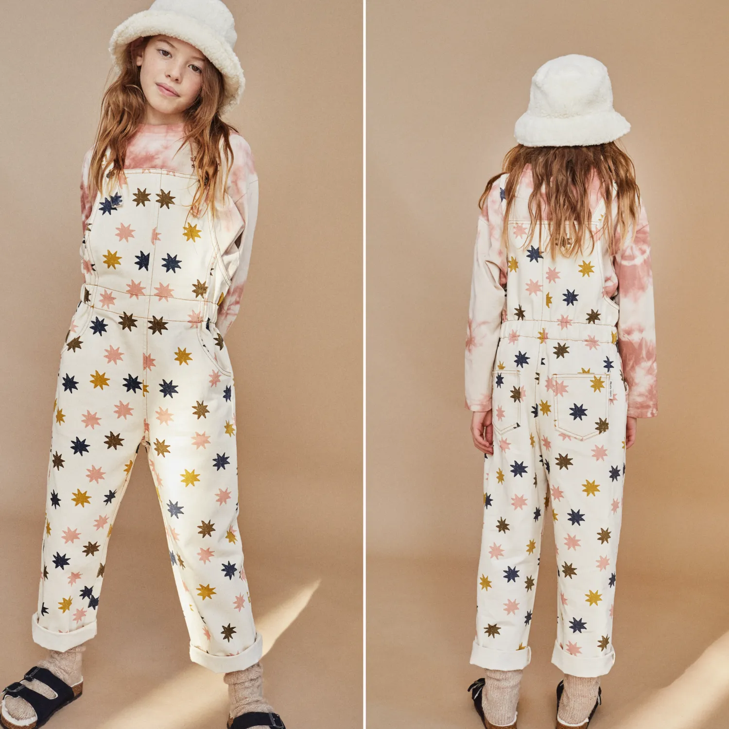 The New Society Sweatshirts> Marina Overall Stars Print