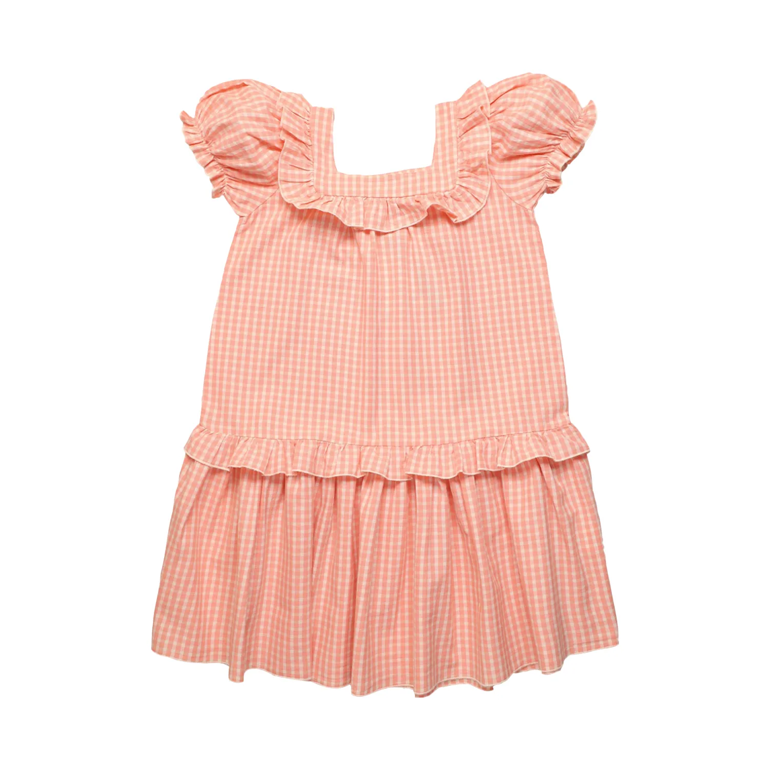 The New Society Overalls & Jumpsuits> Rachel Dress Coral Check