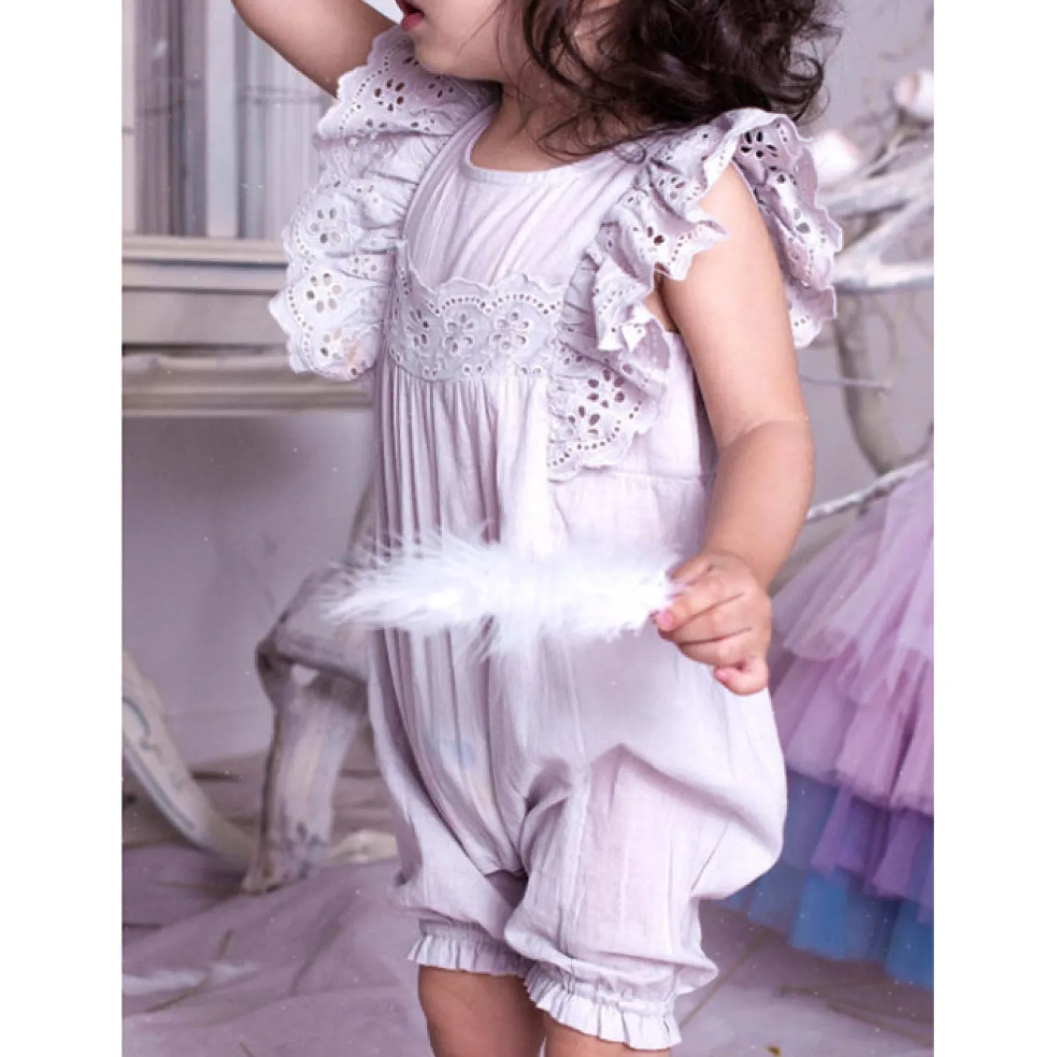 Tutu Du Monde Onesies> Bebe - Heidi Romper - Silver