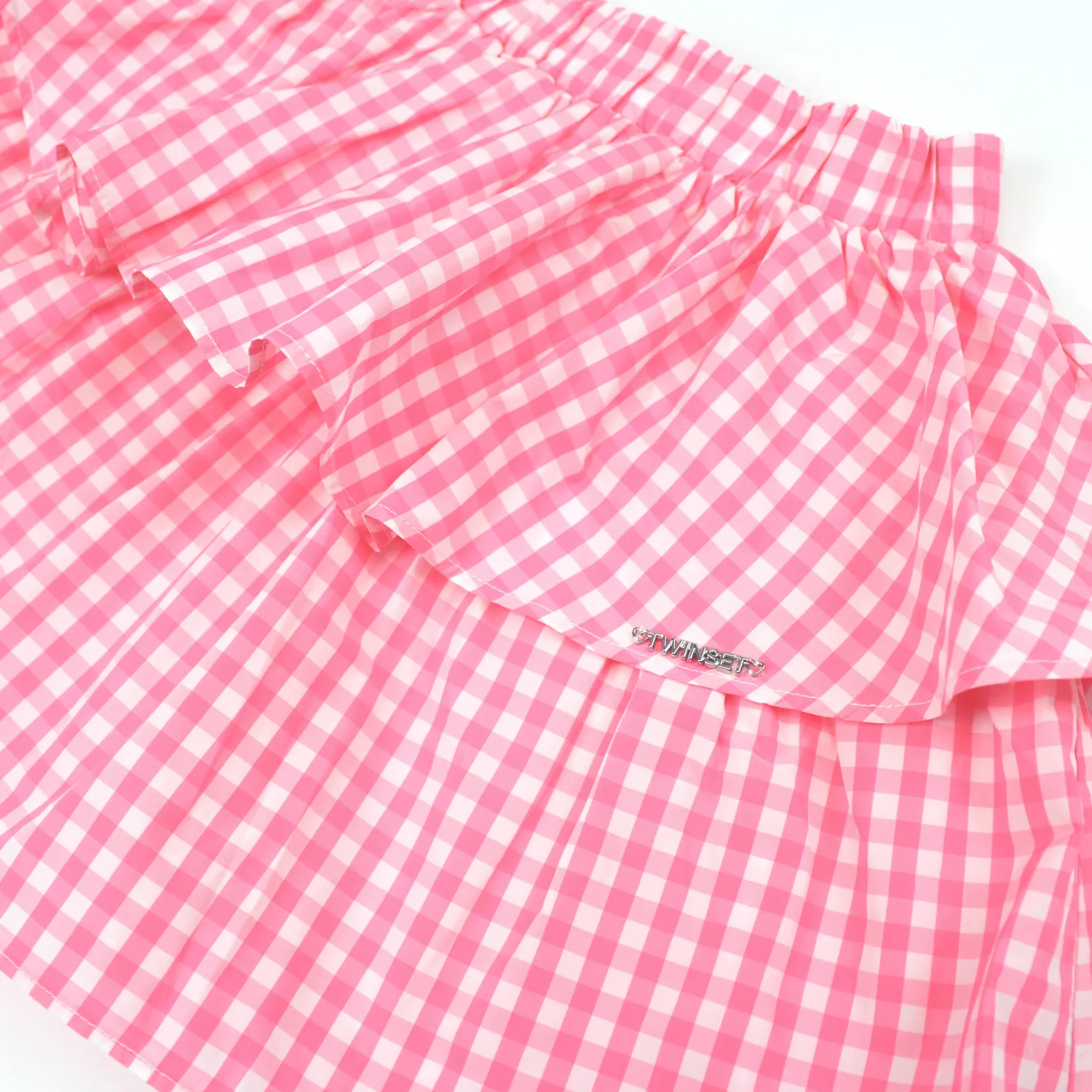 TWINSET Dresses> Girl Gingham Taffeta Skirt