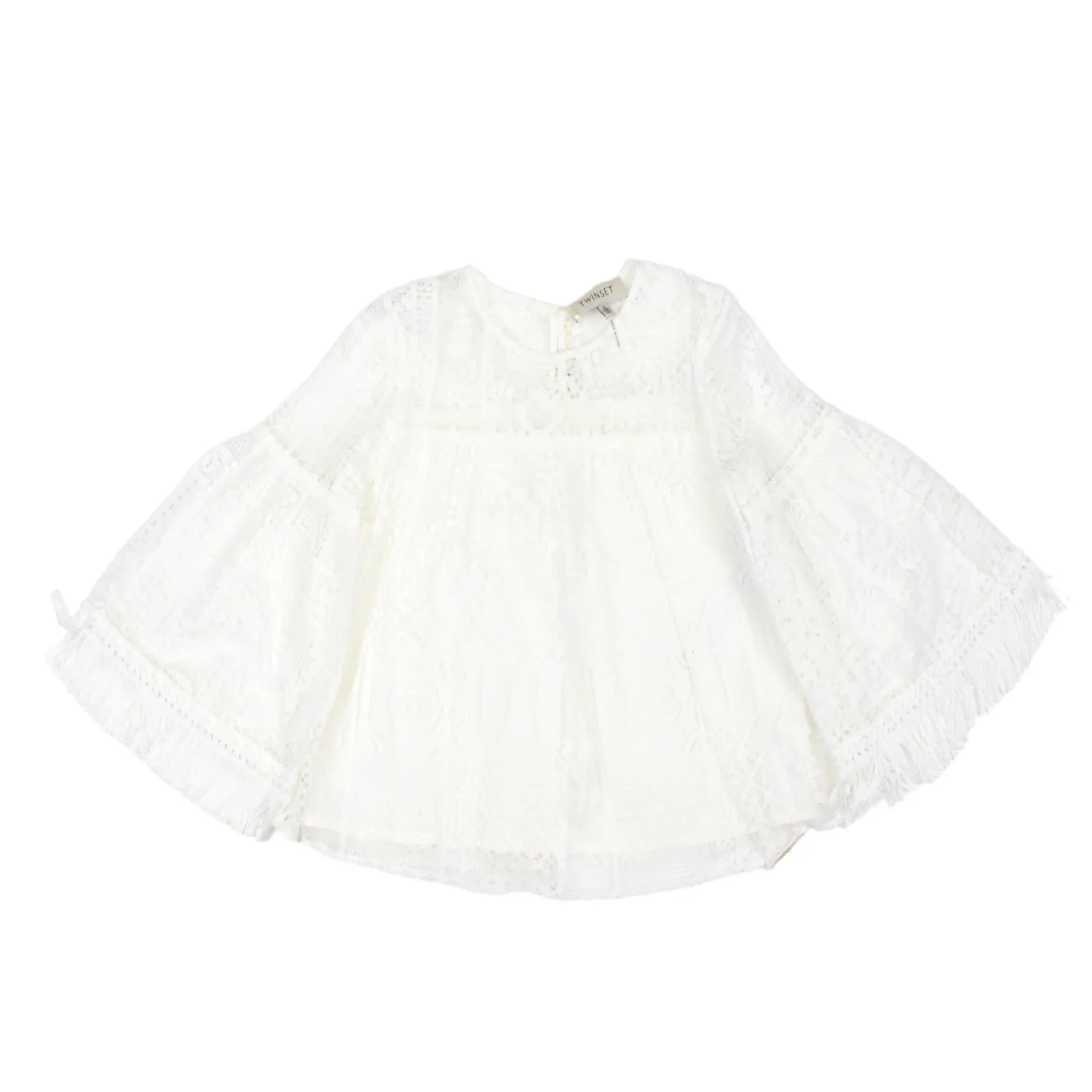 TWINSET Skirts> Girl Lace Blouse With Fringes