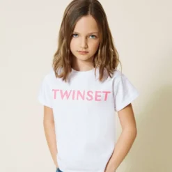TWINSET Long Sleeve T Shirts> Girl Pink Logo T Shirt