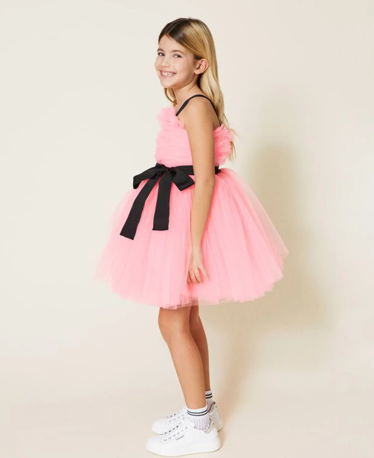 TWINSET Overalls & Jumpsuits> Girl Pleated Tulle Dress