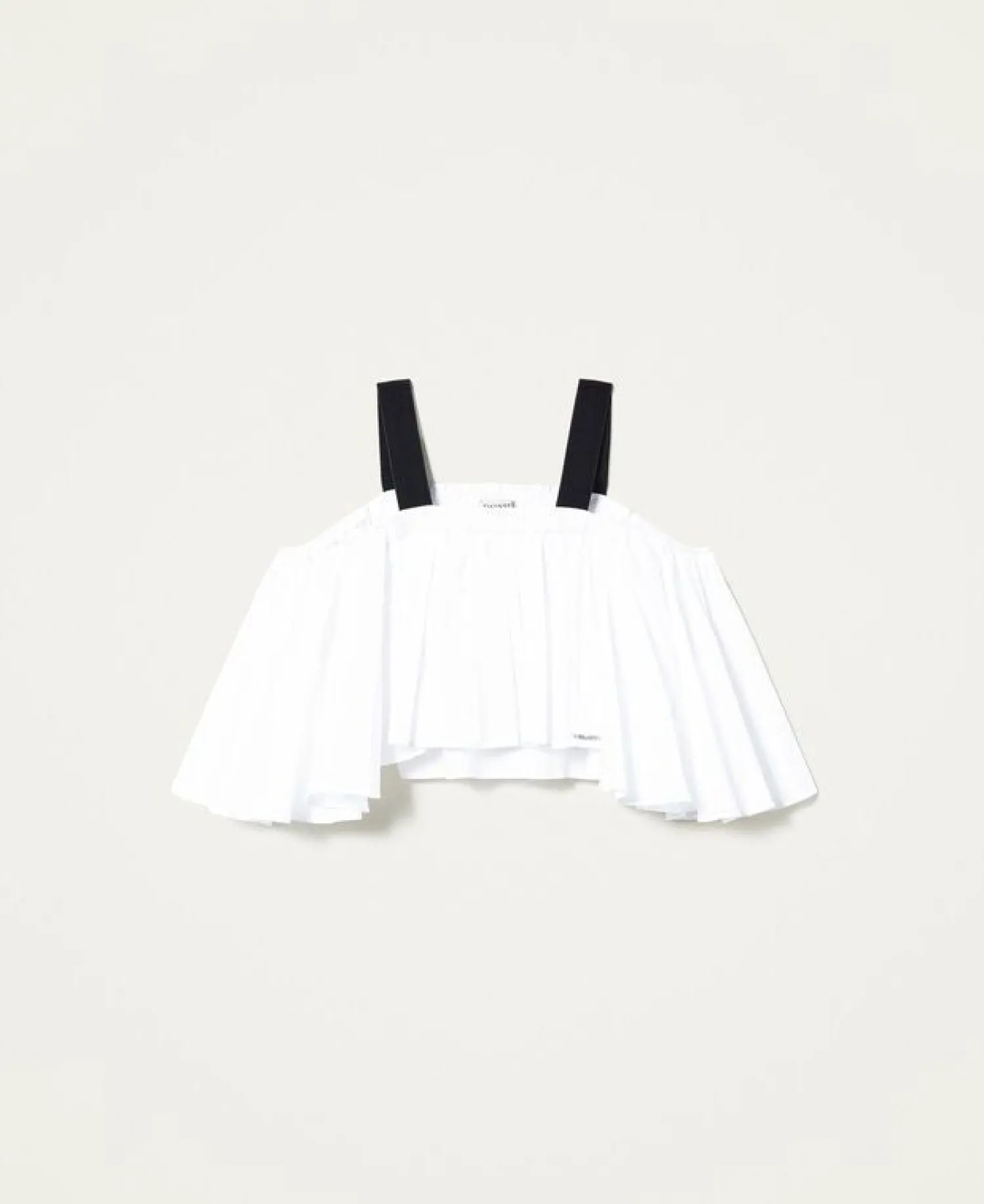TWINSET Skirts> Girl Poplin Blouse With Gros-Grain Shoulder Straps