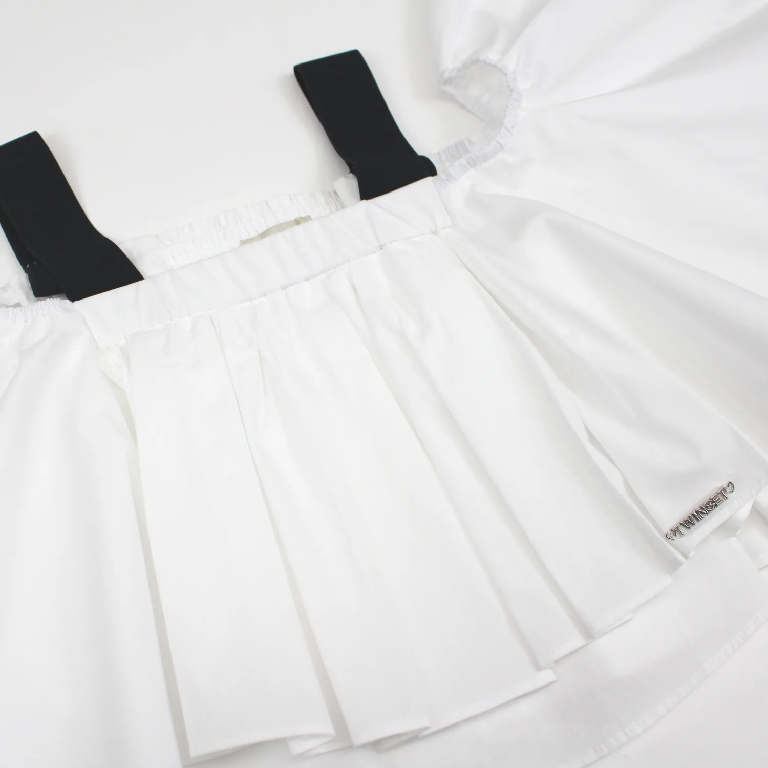 TWINSET Skirts> Girl Poplin Blouse With Gros-Grain Shoulder Straps