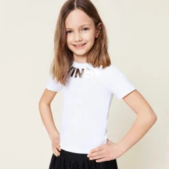 TWINSET Long Sleeve T Shirts> Girl Stamp Silver Logo T Shirt
