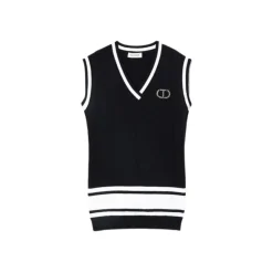 TWINSET Overalls & Jumpsuits> Knitted Dress With Stripes And Logo