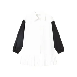 TWINSET Face Masks> Two-Tone Poplin Shirt