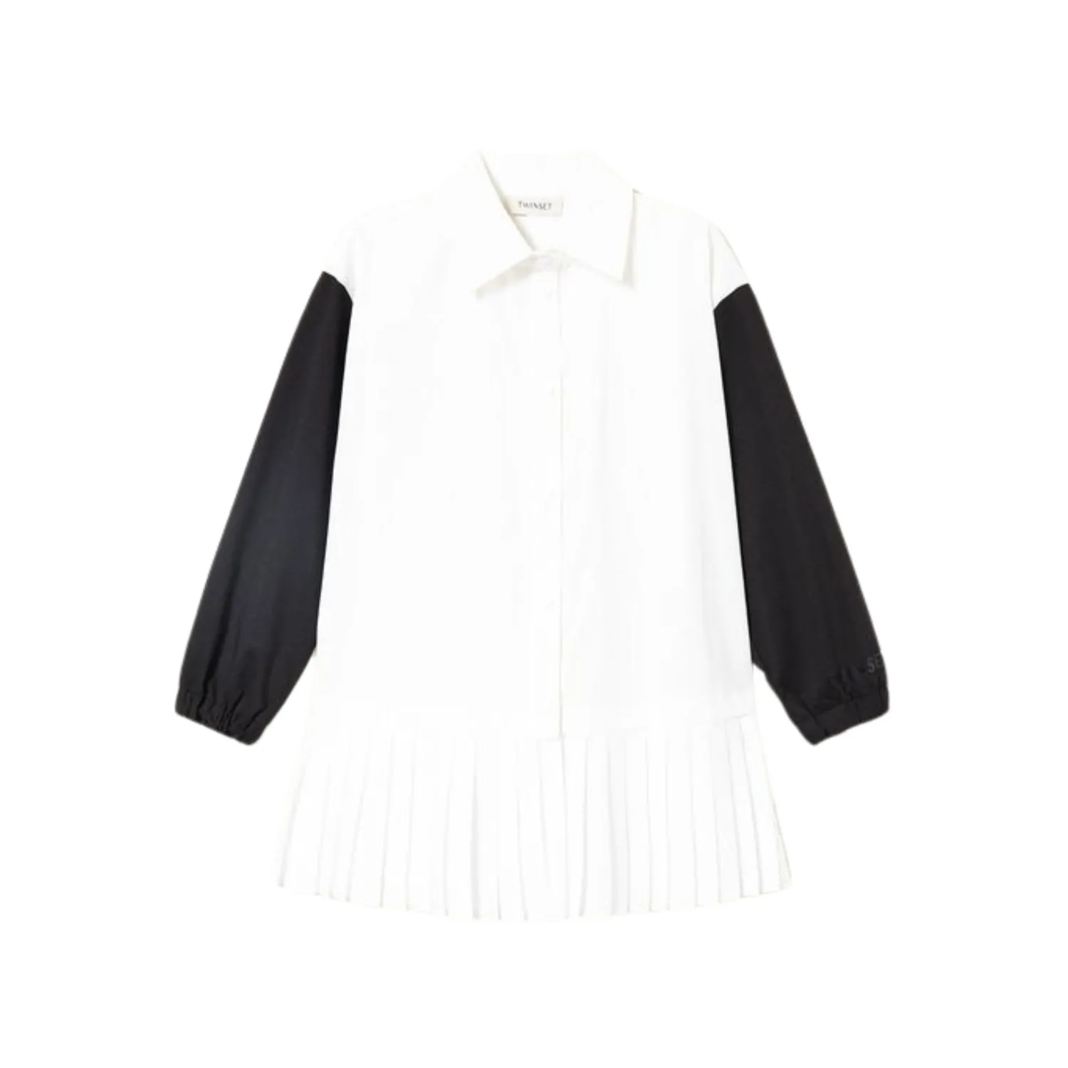 TWINSET Face Masks> Two-Tone Poplin Shirt