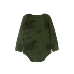 Wolf and Rita Onesies> Baby Bodysuit Artur Beast Green