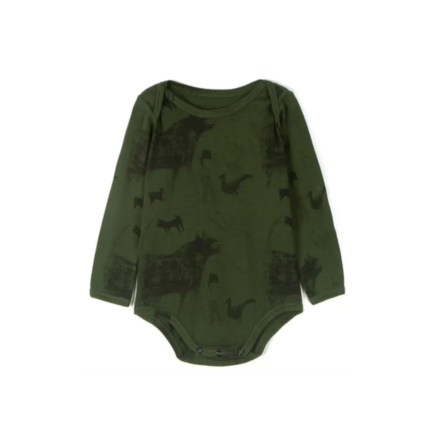 Wolf and Rita Onesies> Baby Bodysuit Artur Beast Green