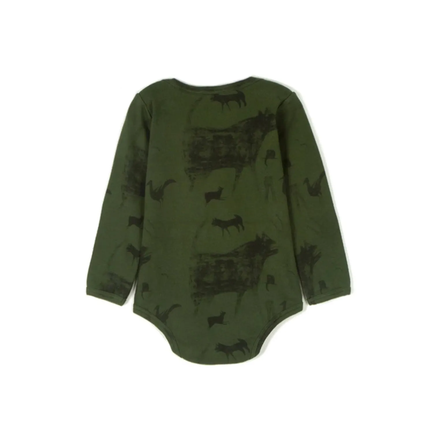 Wolf and Rita Onesies> Baby Bodysuit Artur Beast Green